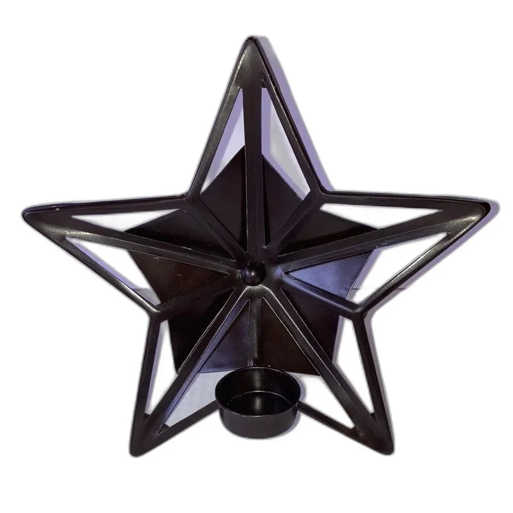 POTTERY BARN Tea Candle Holder Metal Star 10 x 10 inches